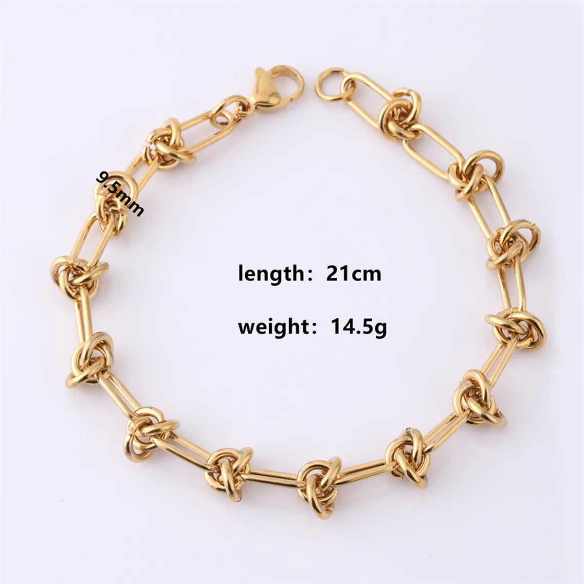 Casual Simple Style Solid Color Titanium Steel 18K Gold Plated Bracelets In Bulk