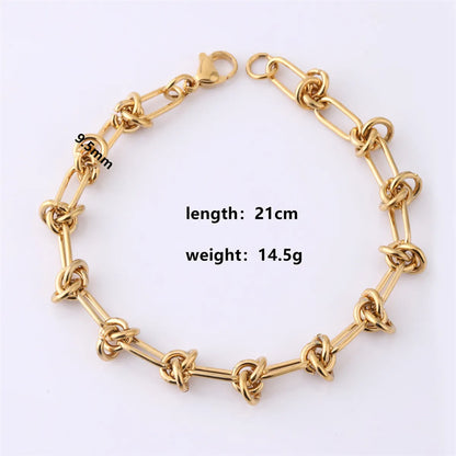 Casual Simple Style Solid Color Titanium Steel 18K Gold Plated Bracelets In Bulk