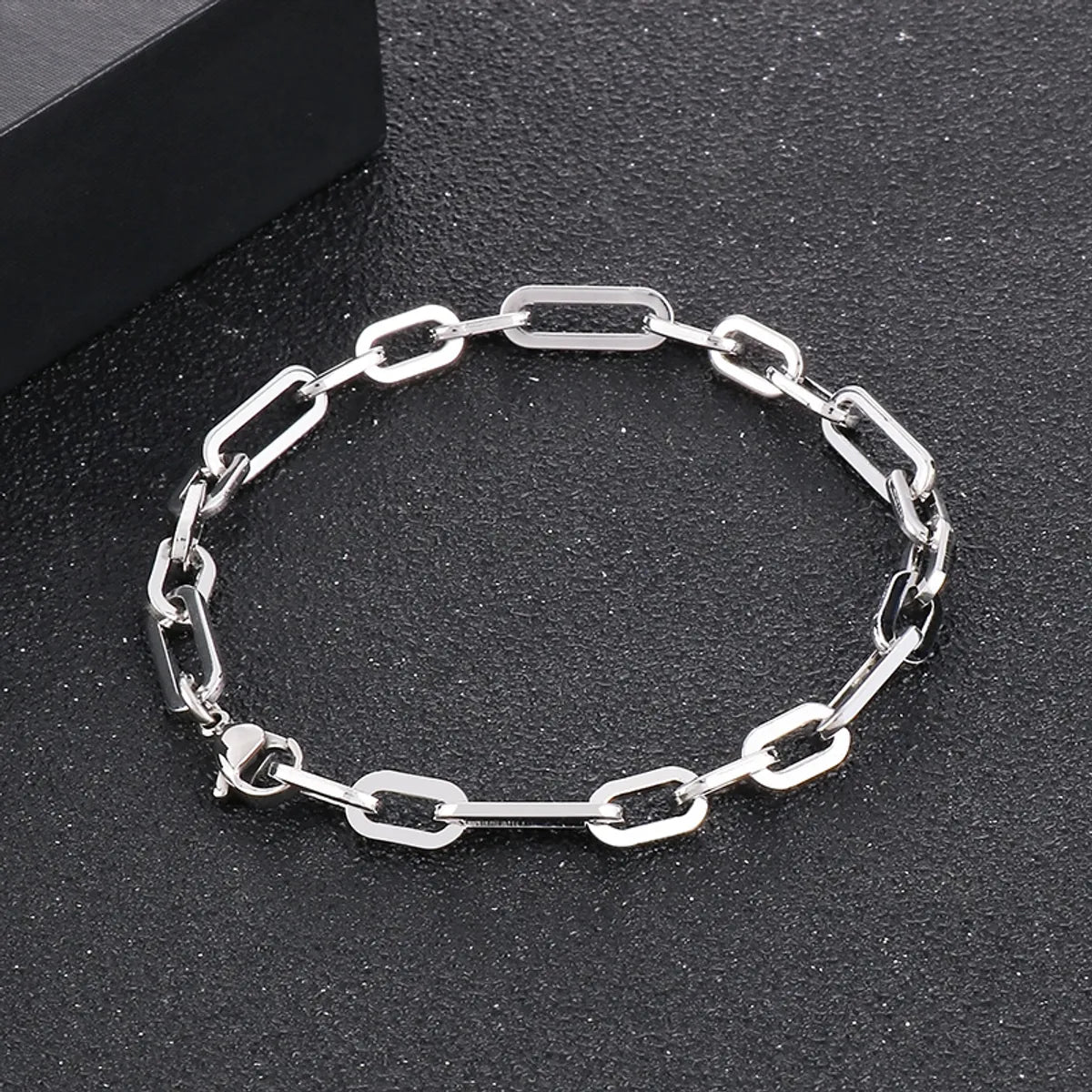 Casual Simple Style Solid Color Titanium Steel Plating 18k Gold Plated Bracelets