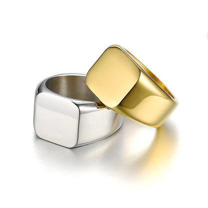 Casual Simple Style Solid Color Titanium Steel Polishing Men'S Rings