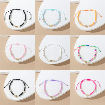 Casual Simple Style Star Heart Shape Soft Clay Beaded Women's Bracelets