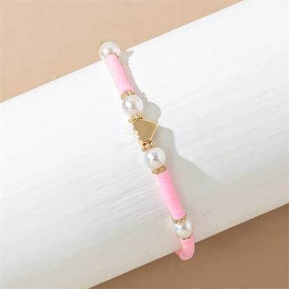 Casual Simple Style Star Heart Shape Soft Clay Beaded Women's Bracelets