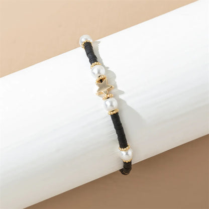 Casual Simple Style Star Heart Shape Soft Clay Beaded Women's Bracelets