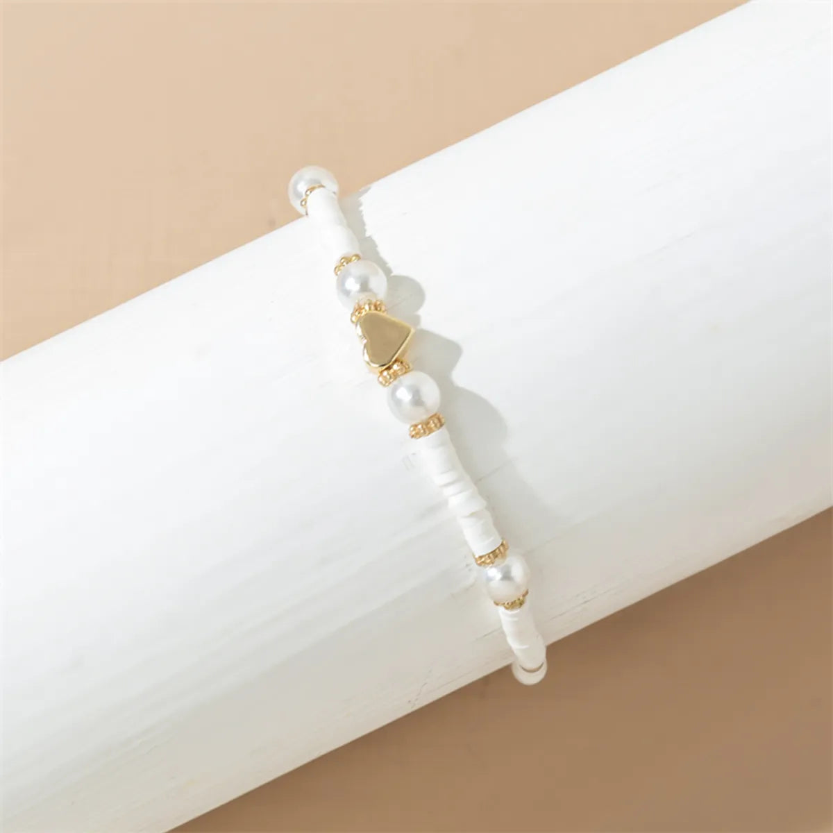 Casual Simple Style Star Heart Shape Soft Clay Beaded Women's Bracelets