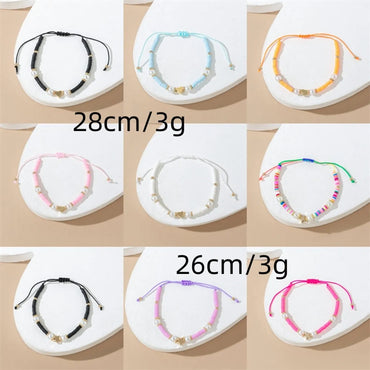 Casual Simple Style Star Heart Shape Soft Clay Beaded Women's Bracelets