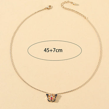 Casual Simple Style Streetwear Butterfly Alloy Wholesale Pendant Necklace