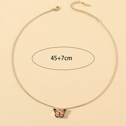 Casual Simple Style Streetwear Butterfly Alloy Wholesale Pendant Necklace