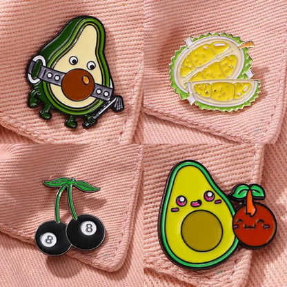 Casual Simple Style Streetwear Fruit Alloy Stamping Stoving Varnish Plating Unisex Brooches