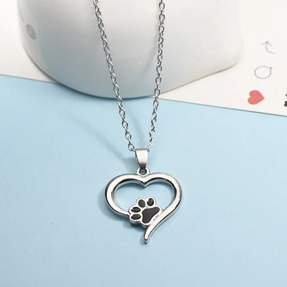 Casual Simple Style Streetwear Heart Shape Alloy Plating Women's Pendant Necklace