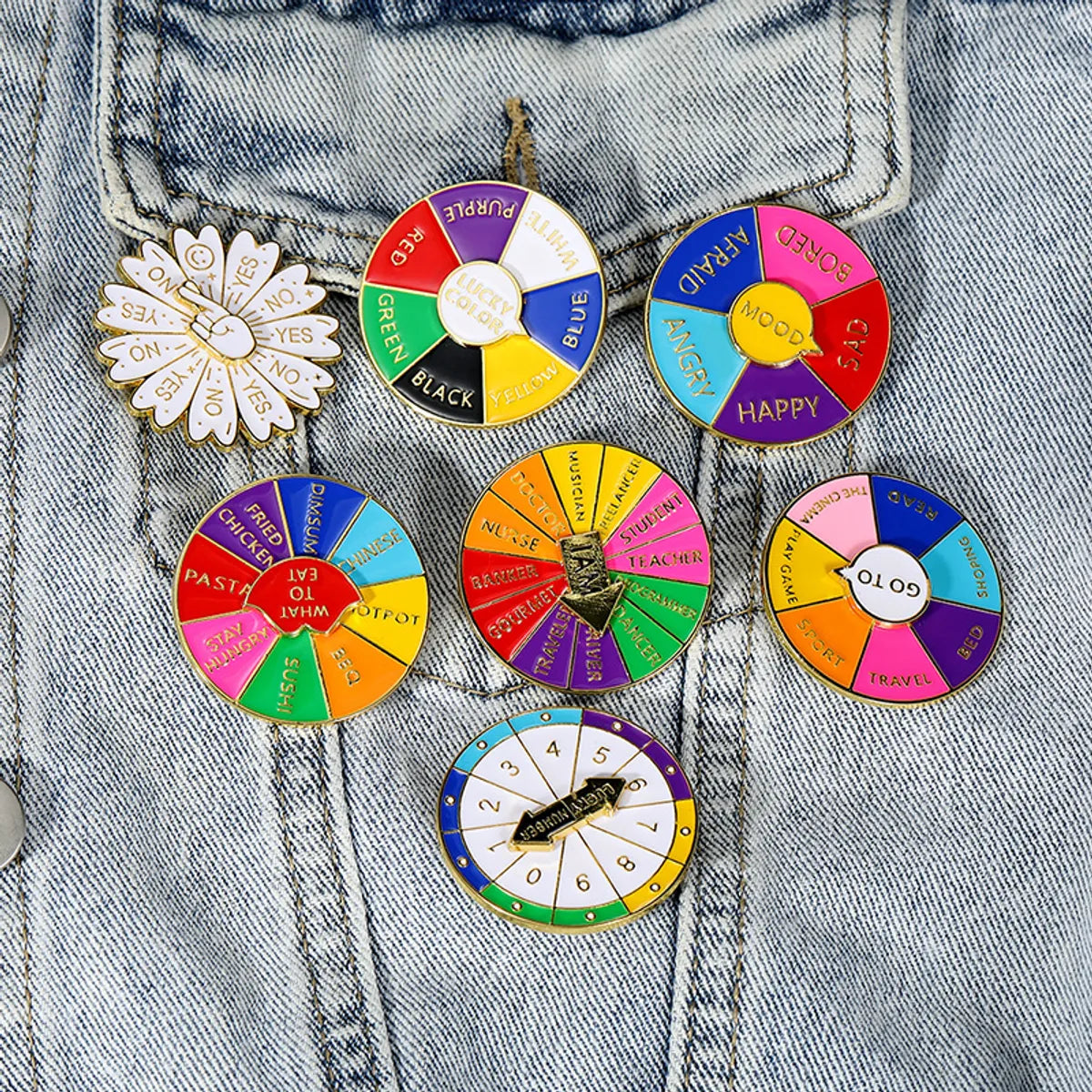 Casual Simple Style Streetwear Letter Colorful Alloy Enamel Metal Unisex Brooches