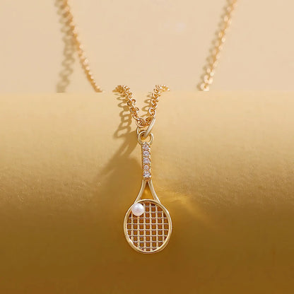 Casual Simple Style Tennis Racket Alloy Women's Pendant Necklace