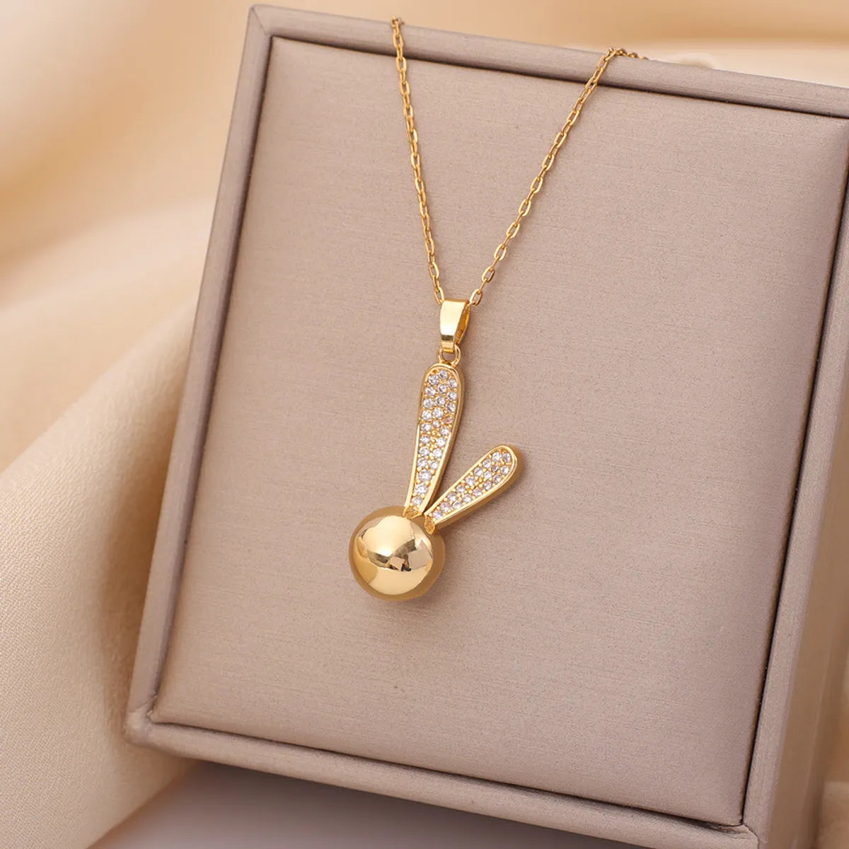 Casual Simple Style Water Droplets Heart Shape Flower Titanium Steel Plating Inlay Opal Zircon Pendant Necklace