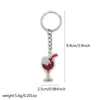 Casual Simple Style Wine Glass Arylic Alloy Keychain