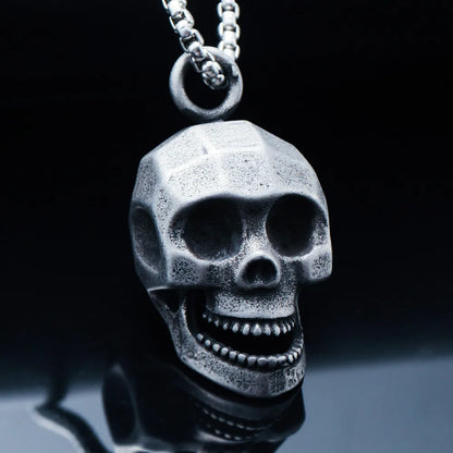 Casual Skull Titanium Steel Polishing Men'S Pendant Necklace