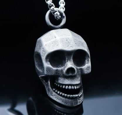 Casual Skull Titanium Steel Polishing Men'S Pendant Necklace