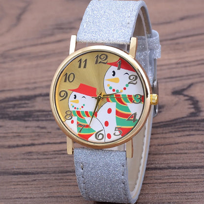 Casual Snowman Buckle Quartz Women'S Watches