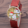 Casual Snowman Buckle Quartz Women'S Watches