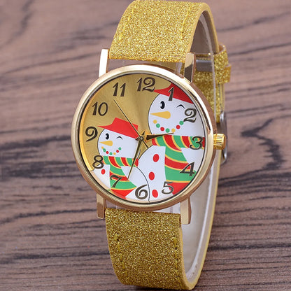 Casual Snowman Buckle Quartz Women'S Watches