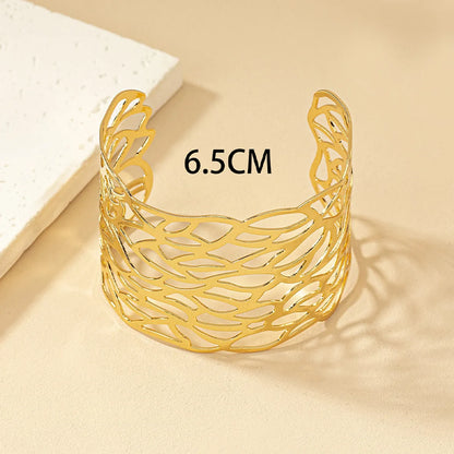 Casual Solid Color Alloy Plating Gold Plated Women's Bangle