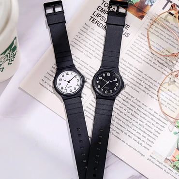 Casual Solid Color Buckle Quartz Kids Watches