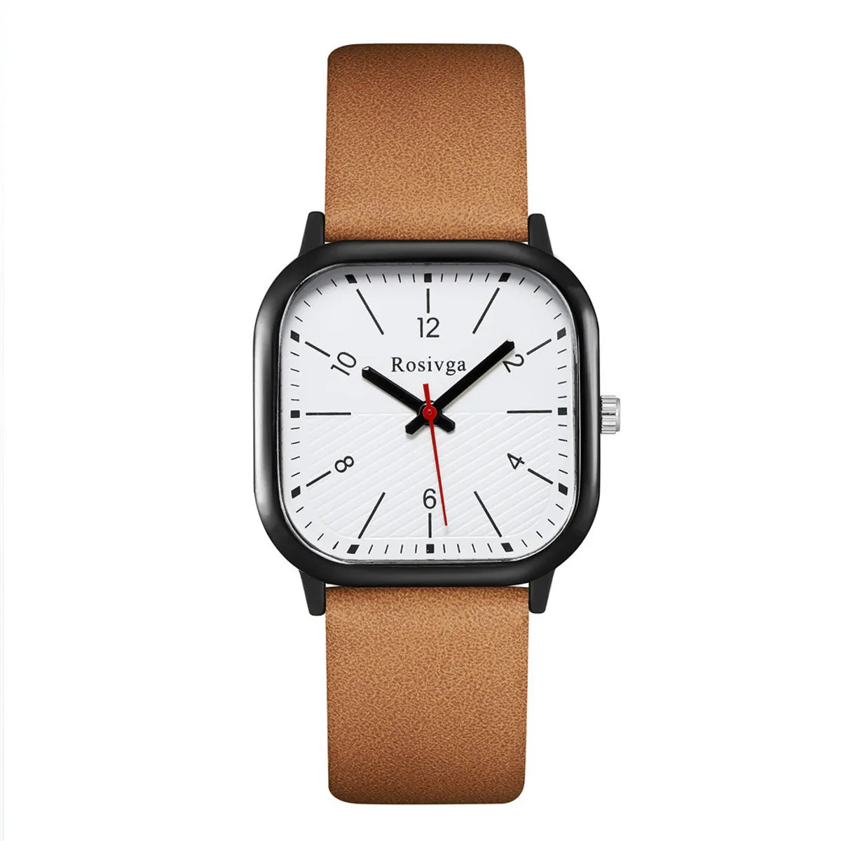 Casual Solid Color Buckle Quartz Men'S Watches