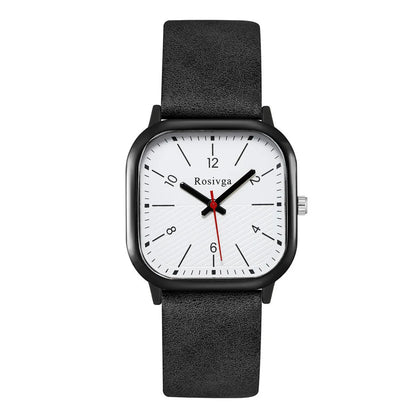 Casual Solid Color Buckle Quartz Men'S Watches