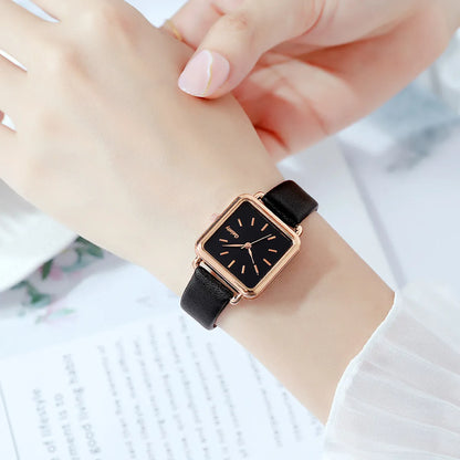 Casual Solid Color Buckle Quartz Women'S Watches