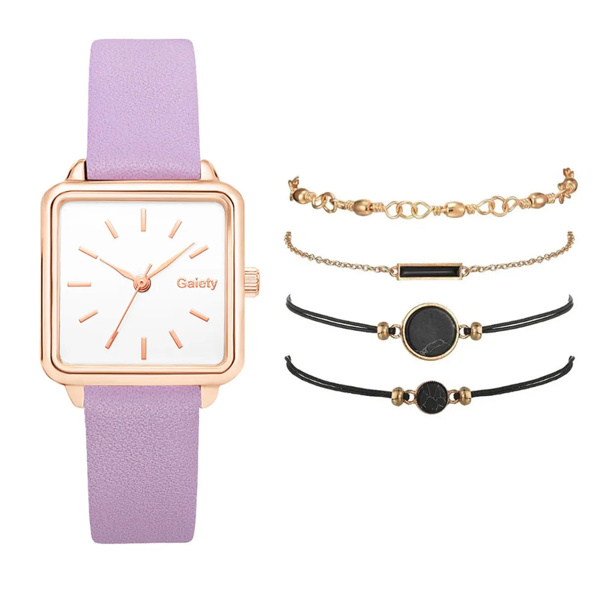 Casual Solid Color Buckle Quartz Women'S Watches