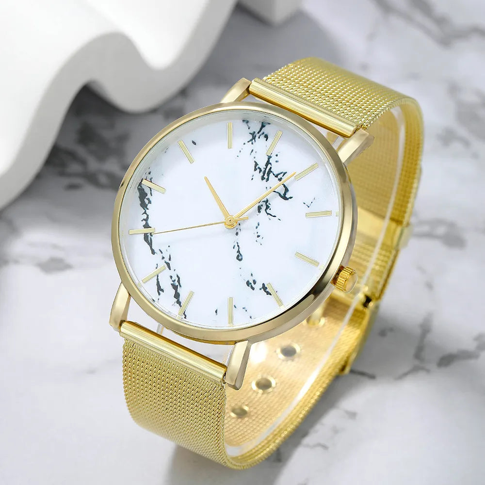 Casual Solid Color Buckle Quartz Women'S Watches