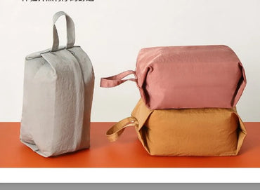 Casual Solid Color Canvas Storage Bag Makeup Bags