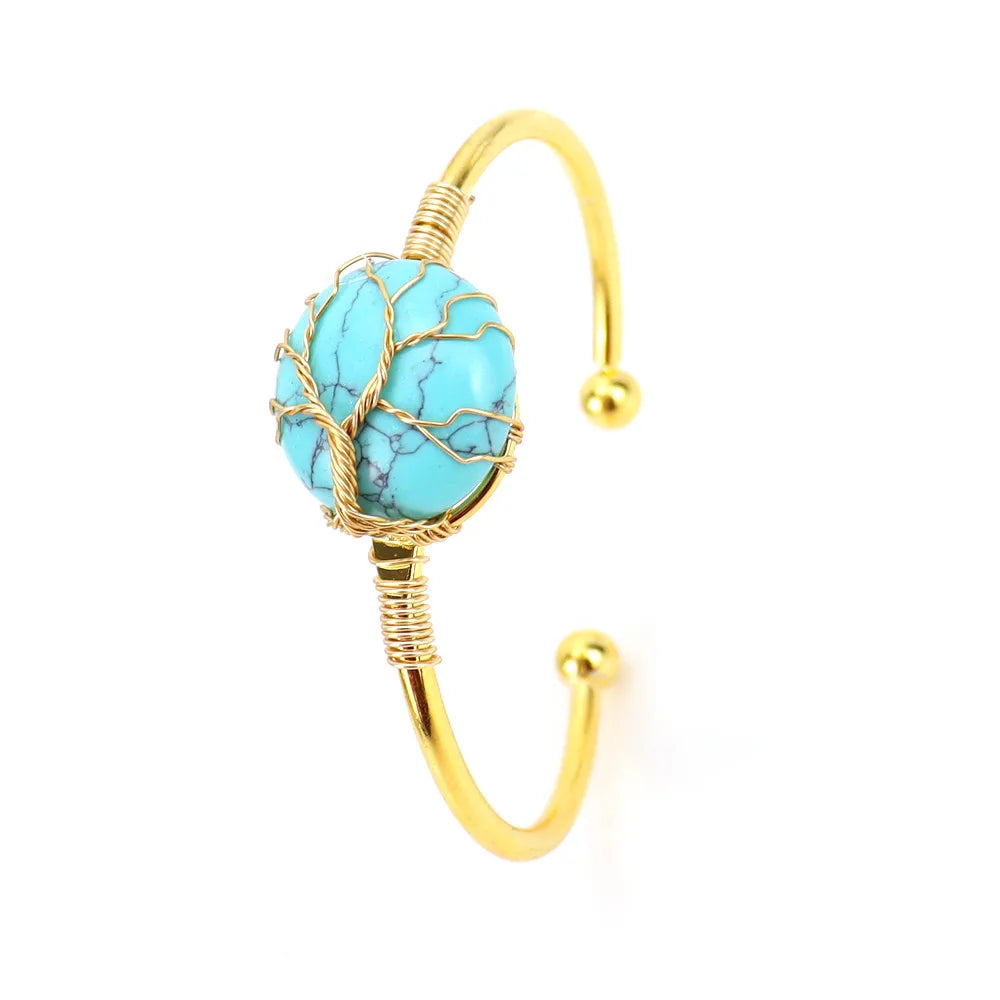 Casual Solid Color Crystal Handmade Bangle