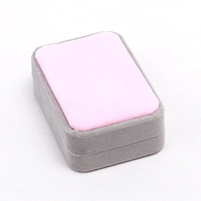 Casual Solid Color Flannel Jewelry Boxes