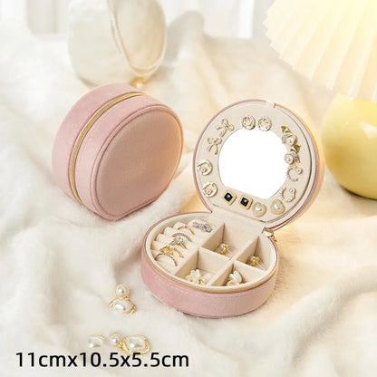 Casual Solid Color Flannel Jewelry Boxes