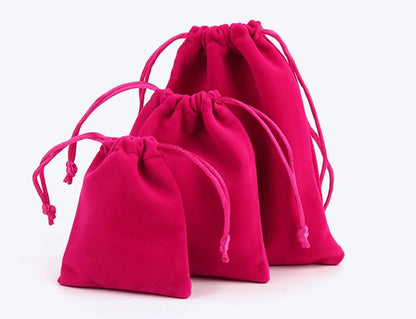 Casual Solid Color Flannel Jewelry Packaging Bags