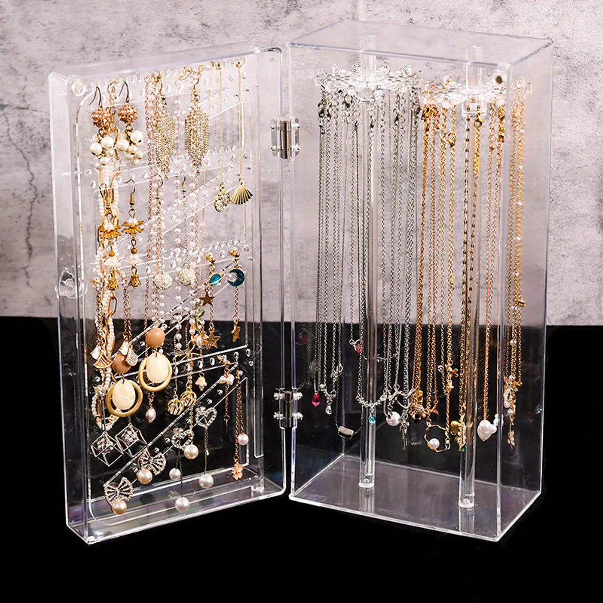 Casual Solid Color Plastic Jewelry Rack