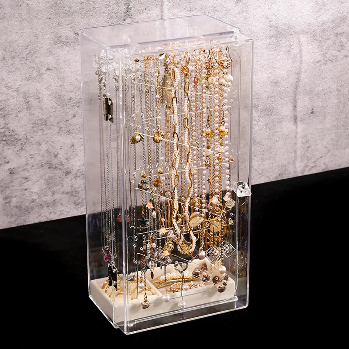 Casual Solid Color Plastic Jewelry Rack