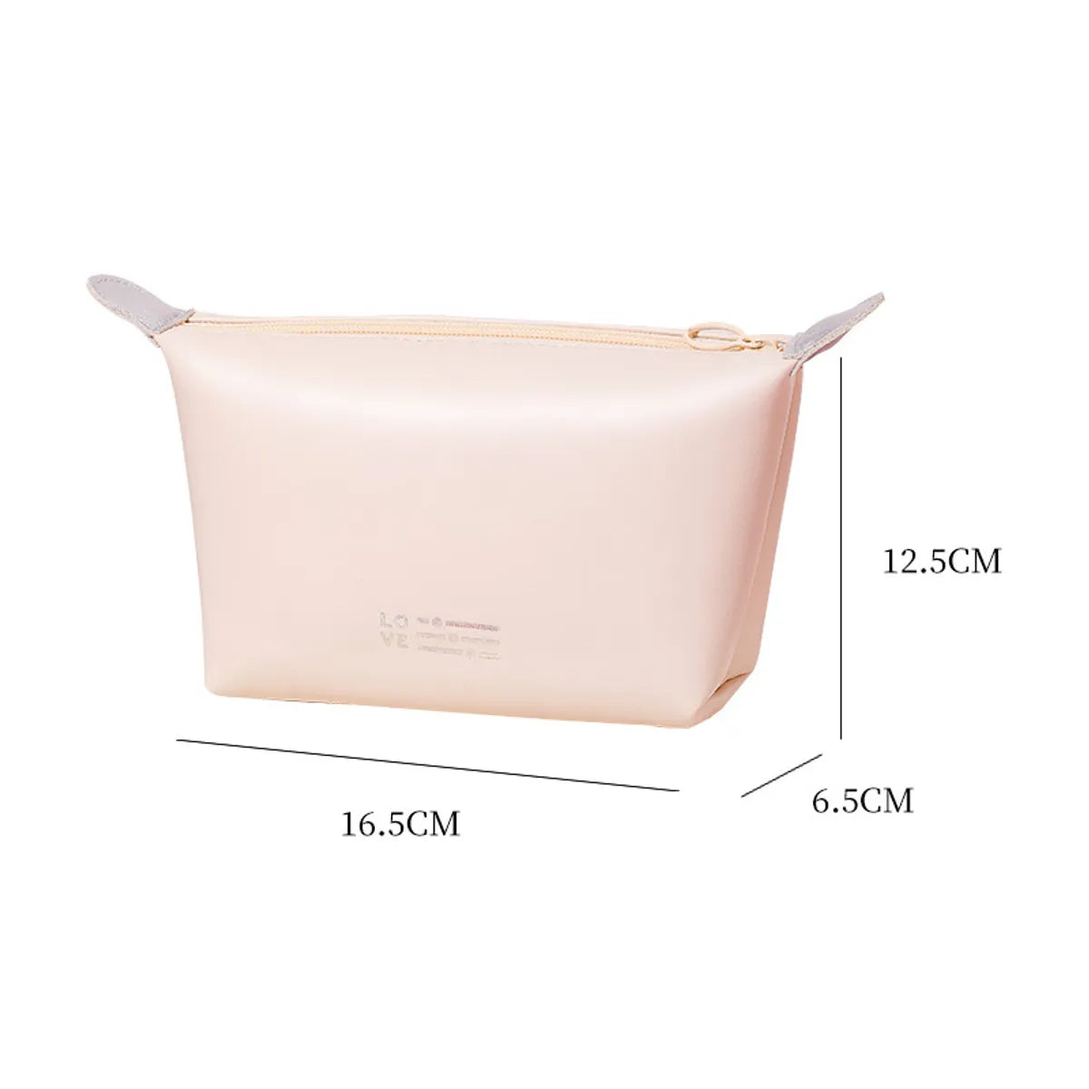 New Simple Portable Casual Pure Color Leather Cosmetic Bag