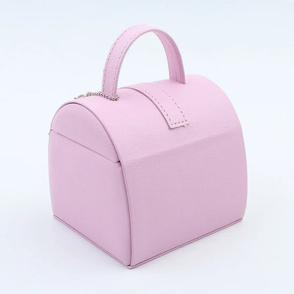 Casual Solid Color Pu Leather Flannel Jewelry Boxes