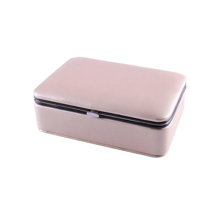 Casual Solid Color Pu Leather Jewelry Boxes