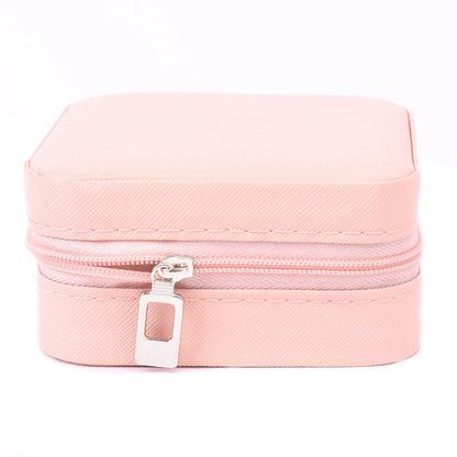 Casual Solid Color Pu Leather Jewelry Boxes