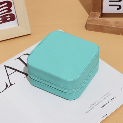 Casual Solid Color Pu Leather Jewelry Boxes