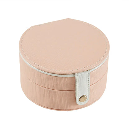 Casual Solid Color Pu Leather Jewelry Boxes