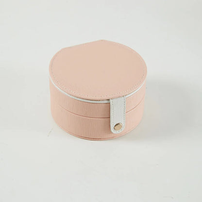 Casual Solid Color Pu Leather Jewelry Boxes