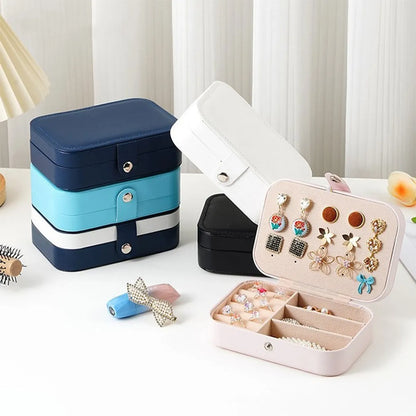 Casual Solid Color Pu Leather Jewelry Boxes