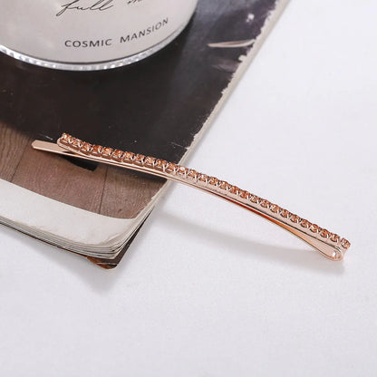 Casual Solid Color Rhinestone Plating Inlay Hair Clip