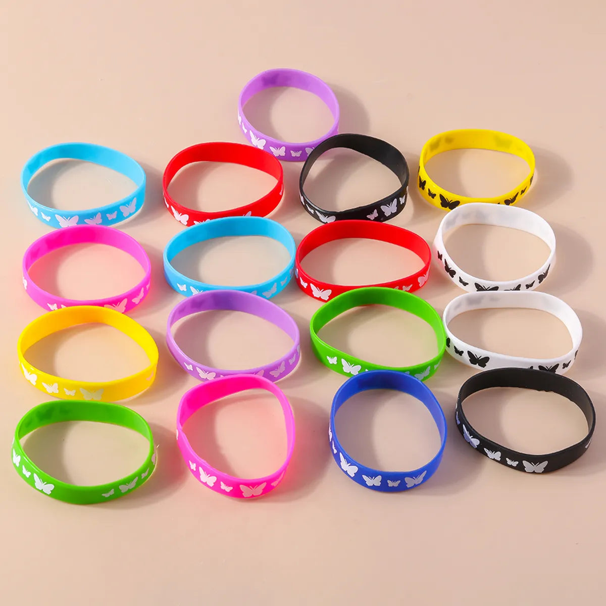 Casual Solid Color Rubber Women's Wristband