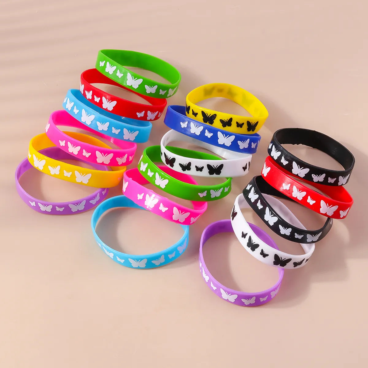 Casual Solid Color Rubber Women's Wristband