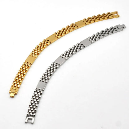 Casual Solid Color Stainless Steel Bracelets In Bulk