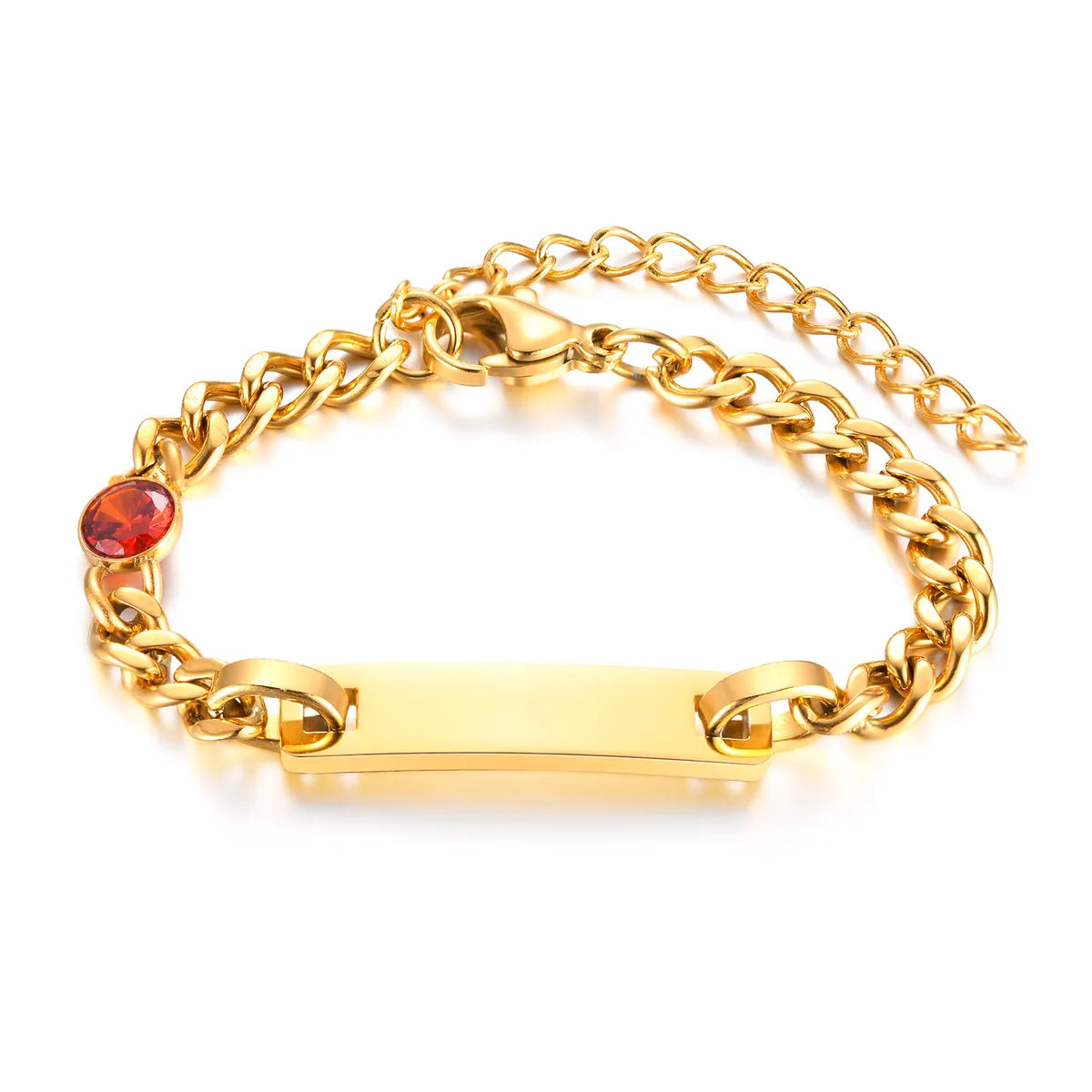 Casual Solid Color Stainless Steel Gold Plated Artificial Gemstones Bracelets In Bulk