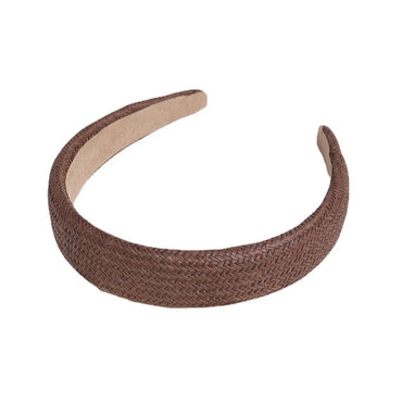 Casual Solid Color Straw Hair Band